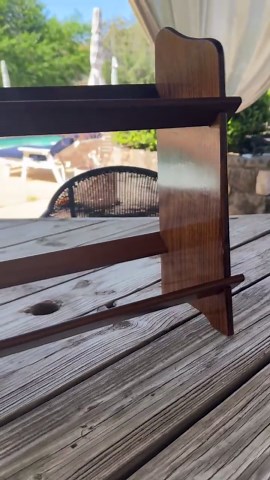 Vintage Mission Style Wooden Book Trough, 2-tier Magazine Rack Storage - Etsy