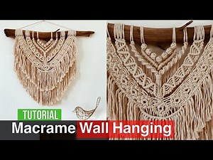 Tutorial Boho Macrame wall hanging for beginners