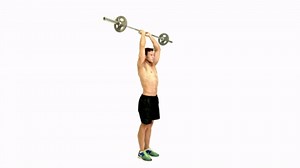 standing bar standing tricep extension