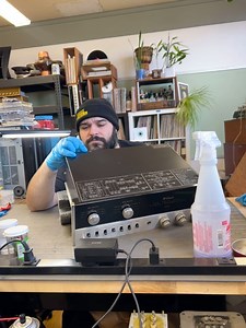 @matcha_do_about_records cleaning this @mcintoshlabs C24 Preamplifier. #vintageaudio #hifiaudio #audiophile #audiophiles #vintagestereo #workvibes #stereo #classicaudio #stereosound #vintage #mcintoshlabs | The Vintage Audio Shop