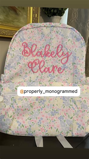 Girls Monogrammed Nylon Backpack Set: Embroidered School Bag, Lunchbox, Duffle Bag, Accessory/pencil Pouch - Etsy