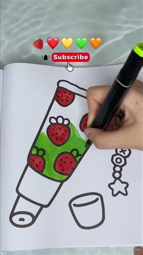 Coloring a Picture of a Hand Cream — Relaxing Art Video #art #drawing #coloring