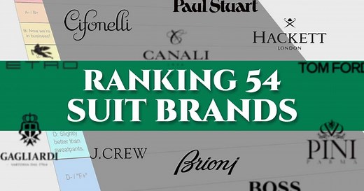 Ranking Men's RTW Suits (54 BEST And WORST Menswear Brands!) | Gentleman's Gazette