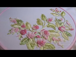 Brazilian Embroidery roses 🌸 How to embroider Brazilian roses