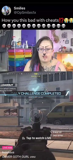 202K views · 1K reactions | How can you be bad with cheats⁉️⁉️  #viral #reels #callofduty #warzone #rebirthisland #cod #streamer #wtf #comedy #haha #lol #gamergirl #Gaming #pov | Smiles | Facebook