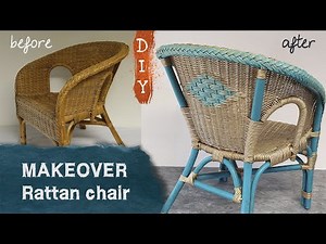 Rattan Sessel aufpeppen - umgestalten - neu bemalen - diy