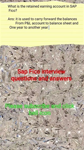 what is the retained earning account in SAP fico#sap #2025#2026#accounting#sapnachoudhary#shortfeed