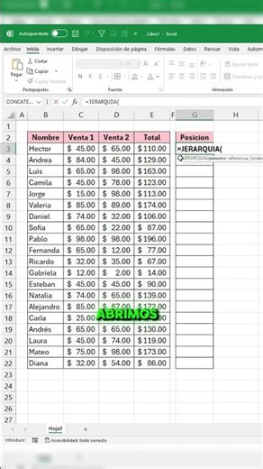 Tutorial on how to use the RANK function in Excel, check it out #excel #yerrihz