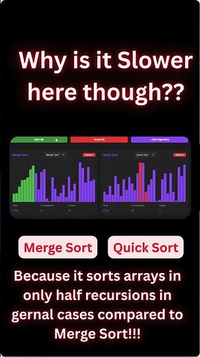 Quick Sort vs Merge Sort #programming #algorithms #coding