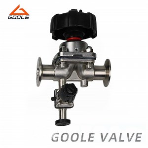 Stainless Steel Manual Operated Flanged Sampling Sanitary Diaphragm Valve