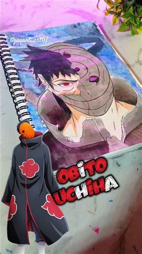 I Drew Obito Uchiha… The Final Form 😳🔥 #shorts