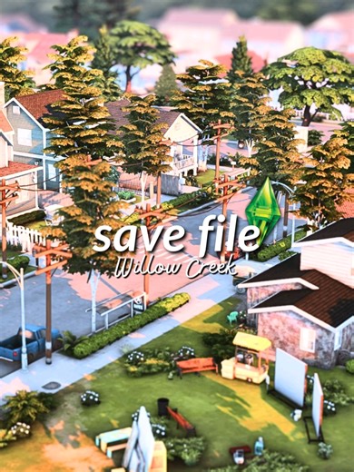Here is a Sims 4 Realistic Save File that will make you enjoy this game again 🌿 (no CC) Willow Creek Realistic Save File: before and after 🌳 #sims4 #EAPartner #thesims4 #sims4savefile #simstok
