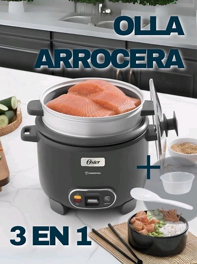 Olla arrocera Oster 3 en 1: ¡Cocina fácil y rápida!