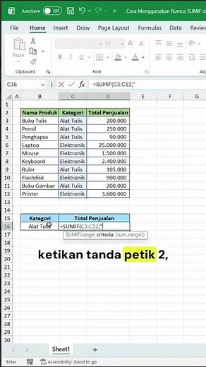 How to Use the SUMIF Formula in Excel #computertutorial #excel #exceltutorial #exceltips #exceltrick