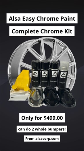 Alsa on Instagram: "Alsa Easy Chrome Paint Complete Chrome kit! $499 only! Can do 2 whole bumpers! Visit Alsacorp.com for our complete list of products"
