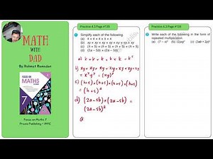 Math with Dad: Multiplication of Algebraic Expressions (Practice 4.3 Part1)