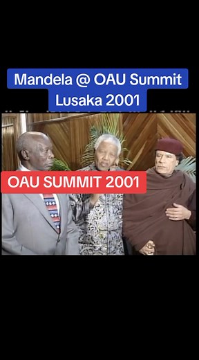 Mandela at OAU Summit in Lusaka 2001