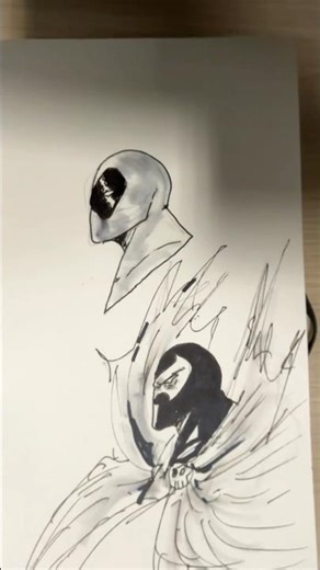 Quick Deadpool and Spawn Sketch