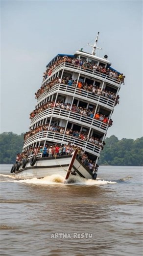 829K views · 4.9K reactions | Overcrowded Ship Tips Over. . #unik #aneh #semuaorang #jangkauansemuaorang #jangkauan #viralindonesia #fypreel #fypindonesia #jangkauanluas #AI . | Artha Restu | Facebook