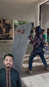 Bade size ki tile Kesy lagaey. #alihajverimarbal #construction #design #homedecor | Ali Hajveri Marbal