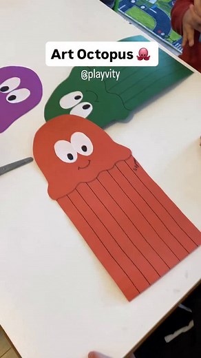 10K views · 2.7K reactions | octopus  ✂️ #kindergarten #activity #child #kids #preschoolactivities #preschool #activities #octopus | Oyunlarlaetkinlik | Facebook
