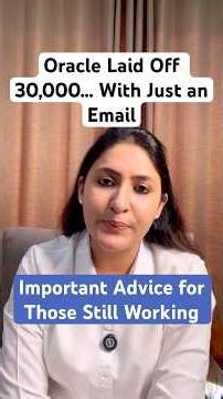 Oracle Laid Off 30,000 with Just an Email | If You Still Have a Job, Watch This