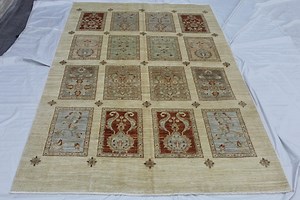 5x8modern Chobi Beige Patchwork Rug,vegetable Dye Color Wool Carpet,vintage Style Afghan Rug - Etsy