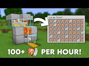 Minecraft Easy Chicken Farm Tutorial - 100+ Per Hour