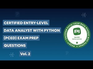 Certified Entry-Level Data Analyst with Python (PCED) Practice Exam Questions vol. 2
