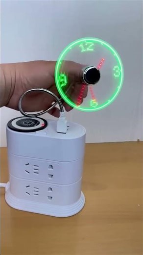 Mini Fan with LED Clock ⏰❄️ | Cool Tech Gadget Review 🔥”