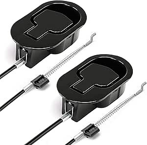 2Pcs Metal Recliner Handle Replacement Parts with Cable, Universal Sofa Chair Couch Release Lever Pull Handle, Fits Ashley and Most Recliner Sofa Brand, Exposed Cable Length 4.9"