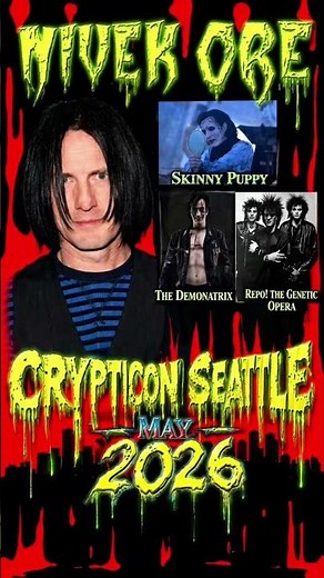 Crypticon Seattle 2026 new Guest Announcement!! Nivek Ogre