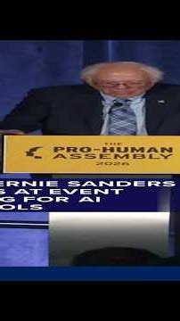 Sen. Bernie Sanders speaks at event calling for AI controls
