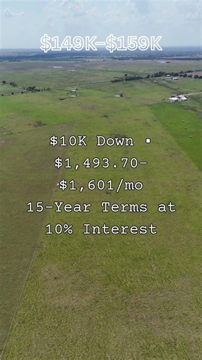 Marlin, TX Land for Sale | 7.193 & 8.41 Acres | $149K–$159K | $10K Down #texasland #realestate