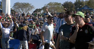 Mexico and Argentina fans pack Rady Shell for World Cup match