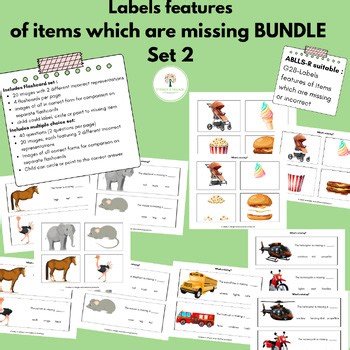 What is wrong? Identify incorrect features BUNDLE Set 2 (ABLLS-R aligned G28)