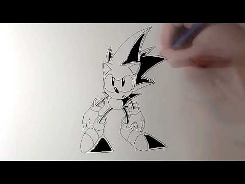Drawing Sonic the Hedgehog Classic 1991 Design (Timelapse)