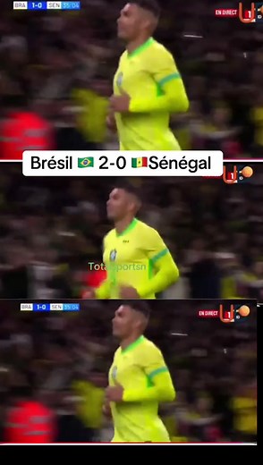 Mi-temps ⚽️⚽️ Amical Brésil 🇧🇷 2-0 🇸🇳 Sénégal Voici le deuxième but du Brésil marquè par Casemiro | Total Sport
