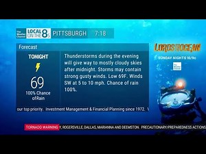 Local on the 8s with TORNADO WARNING and coverage (Pittsburgh, PA) (8/1/22)