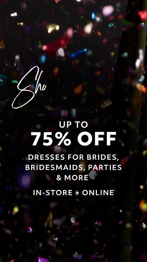 1.8K views | Don’t wait. Black Friday starts now with up to 75% off dresses for every moment. | David's Bridal | Facebook