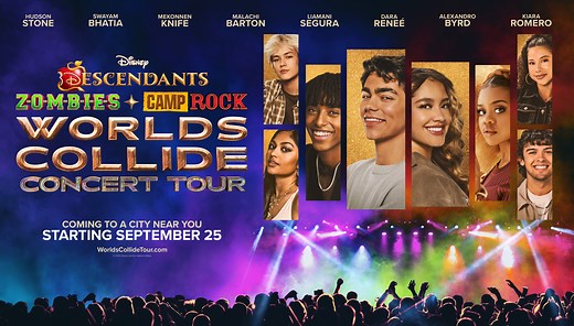 Disney's 'Worlds Collide Concert Tour' returns with 'Descendants,' 'ZOMBIES' and 'Camp Rock' talent