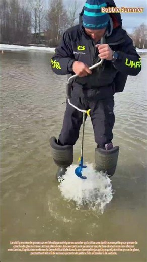 Forage sur glace : création de trous de drainage dans les surfaces gelées