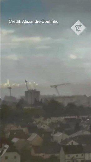 Paris ‘mini-tornado’ causes cranes to fall