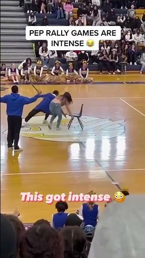 These pep rally games are no joke 😂😳 | #shorts