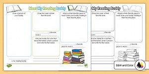 Meet My Reading Buddy Worksheet for 1st-2nd Grade