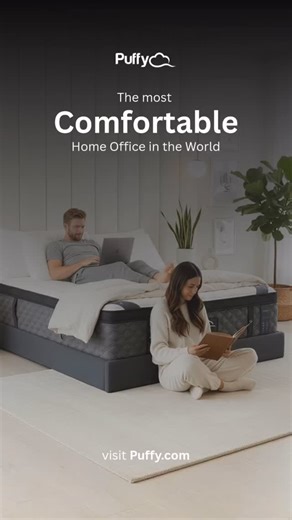 The most comfortable “home office” in the world. ☁️ Who says you can’t be productive in pajamas? With the Puffy Adjustable Base, “working from bed” just got a serious upgrade. ➡️ Tap the link in our bio to shop the setup! #PuffyMattress #AdjustableBed #HomeOffice #ComfyStyle #ProductivityHacks #BedroomGoals | Puffy | Facebook