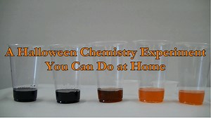 An Orange to Black Halloween Chemistry Demonstration You Can Do with Household Items