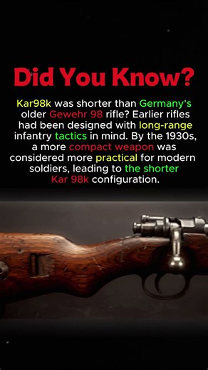 Why Was the Kar98k Shorter Than the Gewehr 98? #Kar98k #Karabiner98k #Gewehr98 #WW2