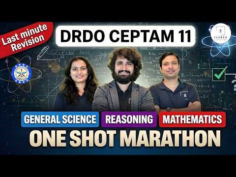 DRDO Ceptam 11 Complete Marathon | General Science + Maths + Reasoning Full Revision 2025