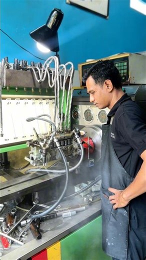 Testing genset nozzle & injection pump today.🧑🏻‍🔧#injectionpump #nozzle